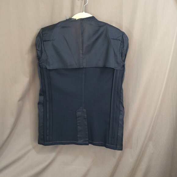 Vintage 70s Mens Blazer Stuart Gray Navy Union Tag 3 Button 42S Sport Coat - Picture 3 of 8